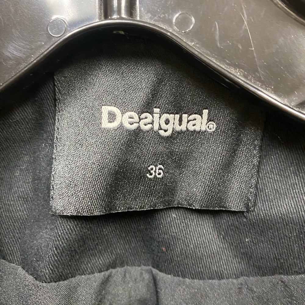 Desigual Ferrara Black Embellished Studded Embroidered Jacket Size 36, US Size 4 - Picture 9 of 16
